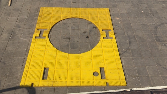27 1/2 اینچ ضد لغزش مات روتاری میز زرد رنگ 2100MM * 1600MM مات برای حفاری