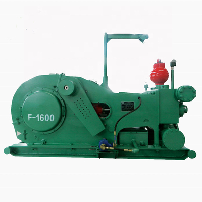 پمپ گل حفاری F-1600 Heringbone Gear Horizontal Triplex Single Acting